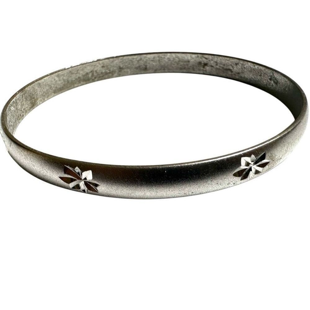 Silver tone bangle bracelet